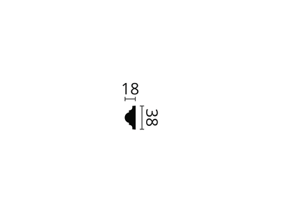 Молдинг WL1 WALLSTYL® - 38*18*2000мм