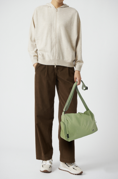 (АРТИКУЛ: 9872) СУМКА НЕБОЛЬШАЯ, ТЕКСТИЛЬ (НЕЙЛОН), БЛЕДНО-ЗЕЛЕНАЯ, РЕМЕНЬ ЧЕРЕЗ ПЛЕЧО