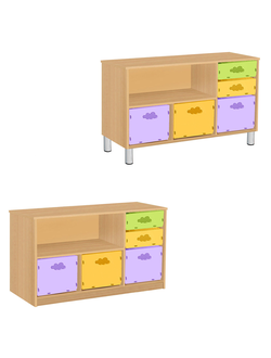 ТУМБА КОМБИНИРОВАННАЯ СИСТЕМА ХРАНЕНИЯ К/118 ПВХ