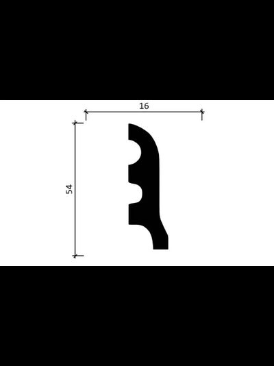 Напольный плинтус Decor Dizayn DD18, 2 метра