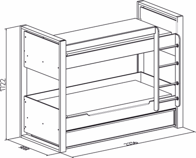 Детская NATURE (НАТУРА) - NATURE 90 Кровать двухъярусная