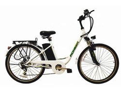 Pioneer Fantasy 26" (6 скоростей, диск. тормоза, 250W, 10А) (белый-черный)