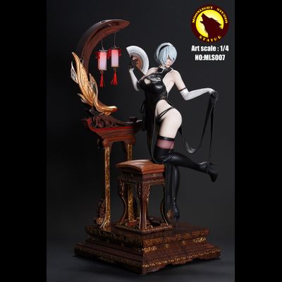 Андроид 2В в съемном платье (Nier: Automata) - КОЛЛЕКЦИОННАЯ СТАТУЯ 1/4  (MLS007) - MOONLIGHT STUDIO