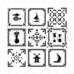 Штамп голландская плитка