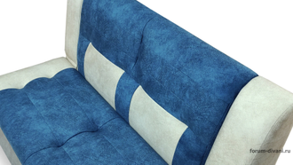 Кухонный ДИВАН "ФОРУМ-10", Синий/Слоновая кость