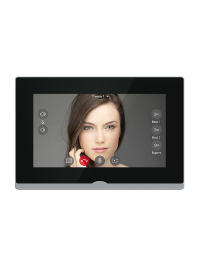 Novicam IMPULSE 7 IP WIFI BLACK - IP видеодомофон с сенсорным дисплеем 7&quot;, c переадресацией на смартфон с DVR   (Smart Life/Tuya Smart)