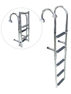 Складной трап с Г-образным креплением Мореман, 3 ступени