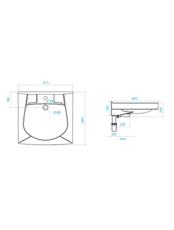 Умывальник над стиральной машиной Santek Пилот 50 60 1.WH30.1.970