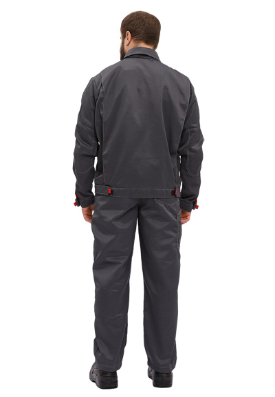 Костюм мужской "Фаворит" летний с п/к серый со светло- серым тк. Смесовая