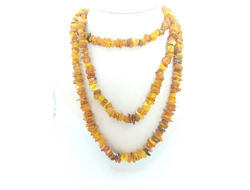 Лечебные бусы длинные , из необработанного янтаря