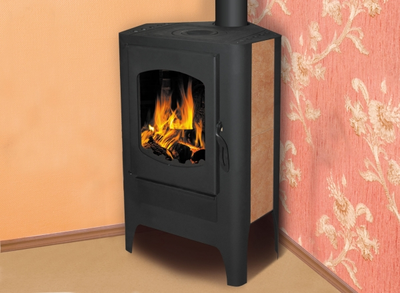 Печь-камин Бавария Эко угловая с плитой, Экокамин (Россия)