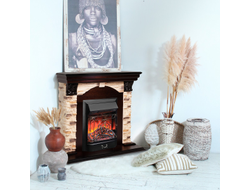 Угловой камин Dublin Rock AO с очагом Majestic