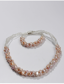 Комплект "Жемчуг" розовый