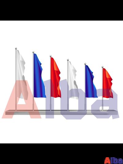 Флаговая конструкция на постаменте