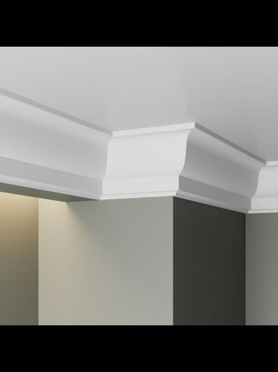 Карниз потолочный (профиль) из архитектурного ЛДФ декора ULTRAWOOD (Ультравуд) CR 025