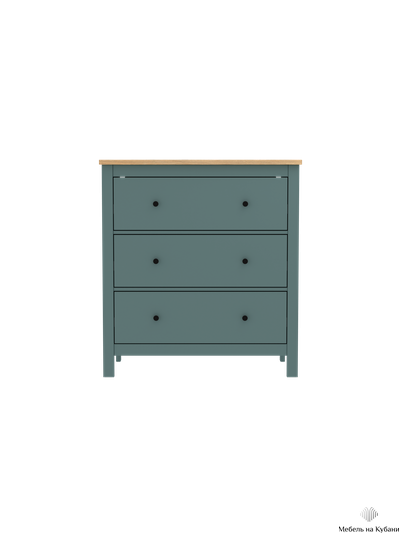 2.08.02.020.6 САГА комод 3 ящика темно-бирюзовый