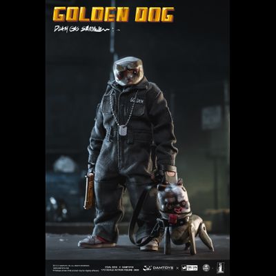 ПОМЯТА УПАКОВКА - Золотой Пёс - Коллекционная ФИГУРКА 1/12 scale GOLDEN DOG – Death Gas Station series (PES022) - Damtoys x Coal Dog