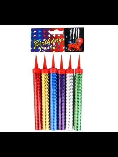 Свеча-фонтан 12,5см (микс), 6 шт./уп.