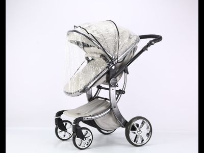 Детская коляска 2 в 1 Luxmom 608 Серебро Экокожа