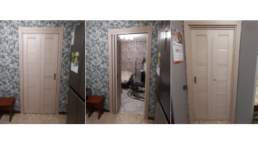 OPTIMA PORTE, модель 506, цвет беленый дуб/ стекло сатинат светлое