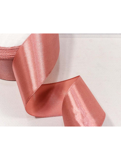 Лента атласная 38мм (135, грязно-розовая), 22,9м