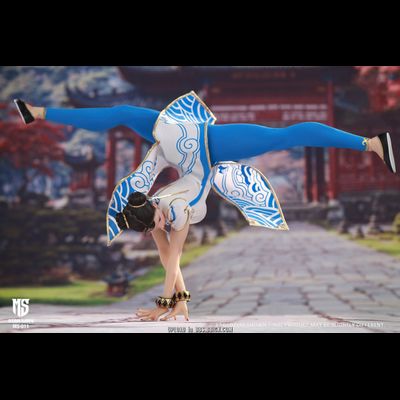 Чун Ли (серия Street Fighter) - Коллекционная ФИГУРКА 1/6 Female Fighter, Blue cloud patterned white cheongsam version (MS-011) - STAR MAN