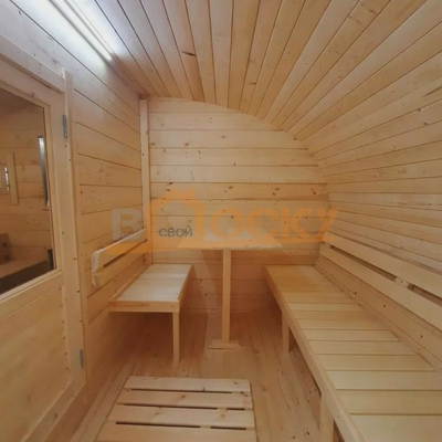 Овальная баня "ОКО" 2,4*4, 2 отделения