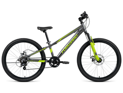 Подростковый велосипед FORWARD RISE 24 2.0 серо-зеленый, рама 11