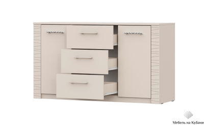 Калипсо комод 3 ящика двухстворчатый Меланж