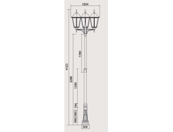 Парковый светильник серии  Bremen 3