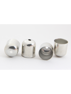 Колпачки- концевики ,  серебро , 7х8 мм