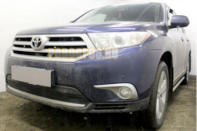 Защита радиатора Toyota HIGHLANDER U40 2010-2013 black