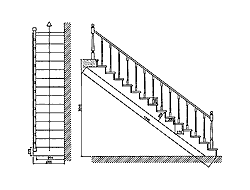 Деревянная лестница. Вариант №1