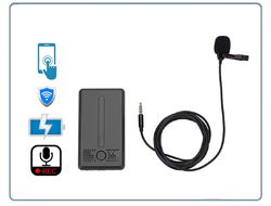 DE/AR2 Wi-Fi аудио диктофон + и с внешним микрофоном, встроенный регистратор, доступ с мобильного (CamSC Pro), Непрерывная запись - режим - 37,5 часов. Режим А - 78 дней, Режим В до 125 дней.