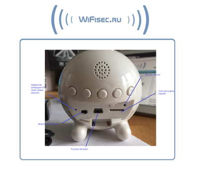IP видеоняня WiFi (с информатором времени, месяцем и числом) с аккумулятором и с DVR, Full HD (Pro iCam)