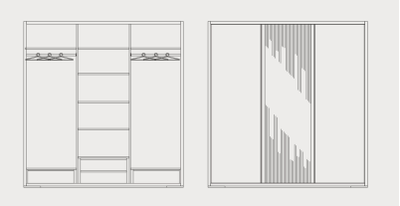ШКАФ-КУПЕ GALAXY (L236*P66*H245) С ЗЕРКАЛОМ