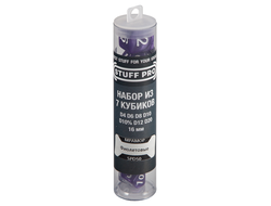 Набор кубиков "Stuff-Pro" - Фиолетовые под мрамор (7 шт, 16 мм)