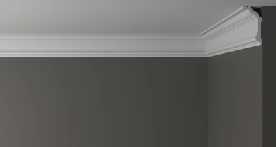 Потолочный плинтус DECOR-DIZAYN DD502, из дюрополимера, под покраску, ударопрочный, 2 метра