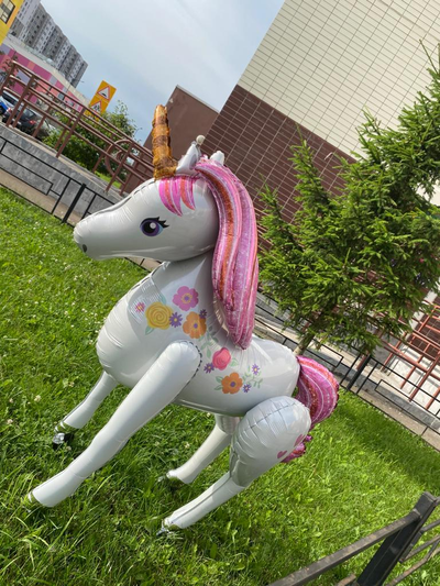 Цветочный розовый Единорог