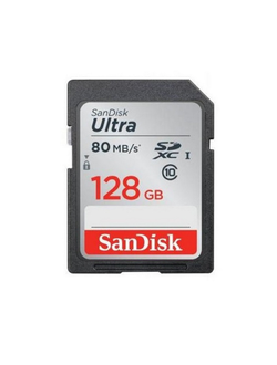 Карта памяти SanDisk Ultra SDXC UHS-I Cl10, SDSDUNC-128G-GN6IN