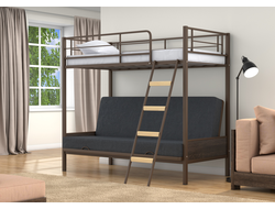 Двухъярусная кровать-диван Дакар 2 Коричневый (вставки венге) фото