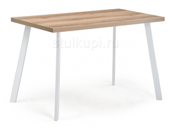 Стол Тринити Лофт 120 25 мм дуб делано светлый / белый матовый