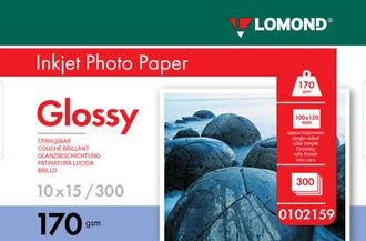 Глянцевая фотобумага Lomond для струйной печати 170г/м2 А6 300л