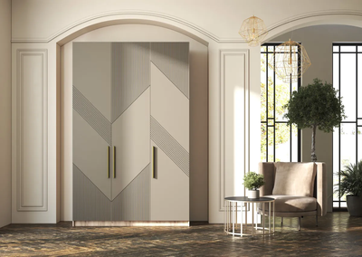 Тринити ШК-001 шкаф 3 створчатый Дуб Крафт серый/МДФ - матовая Флан GA-06