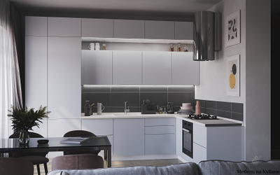 Хелмер кухня модульная с фасадами из ЛДСП разные цвета