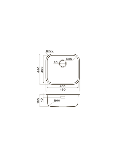 Мойка OMOIKIRI OMI 49-U/I