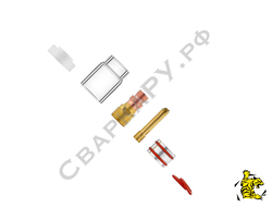 Набор газовой линзы горелки TIG ПТК Crystal 2 ф2.4мм сопло прозрачное ф12х30мм для TIG-17,18,26