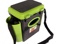 Ящик зимний Helios FishBox 10 л, односекционный, цвет зелёный