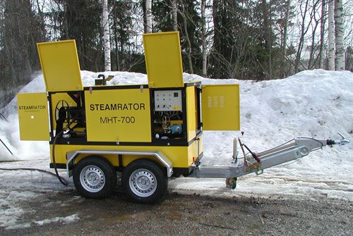 Парогенератор Стимратор МНT 700 на двухосном прицепе