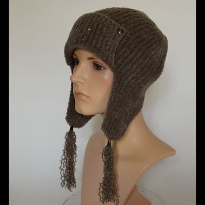 Шапка ушанка Италия Vizio 1112 UOL ореховая